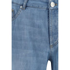 Brunello Cucinelli Blue Cotton Relaxed Fit Jeans