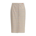 Prada Multicolor Cotton Midi Skirt