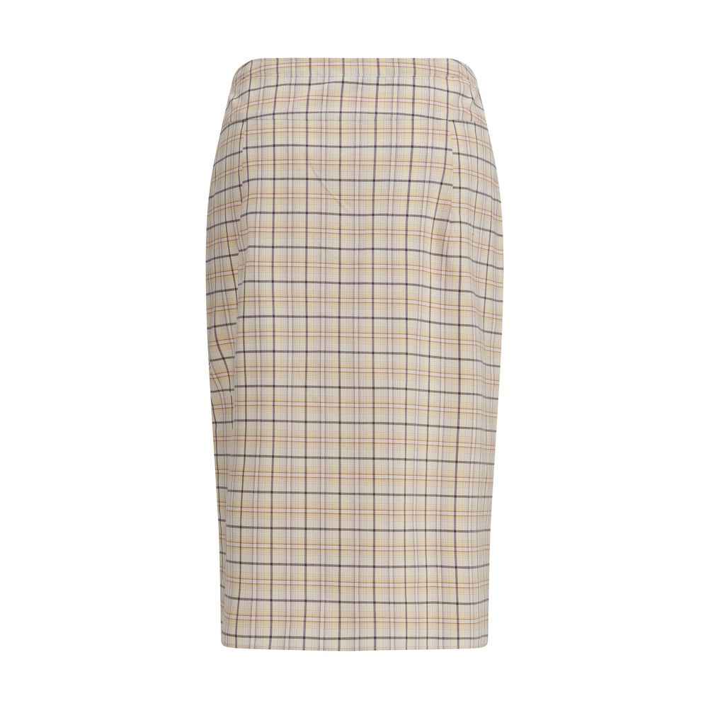 Prada Multicolor Cotton Midi Skirt