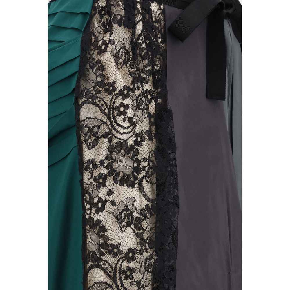 Prada Multicolor Silk Midi Skirt