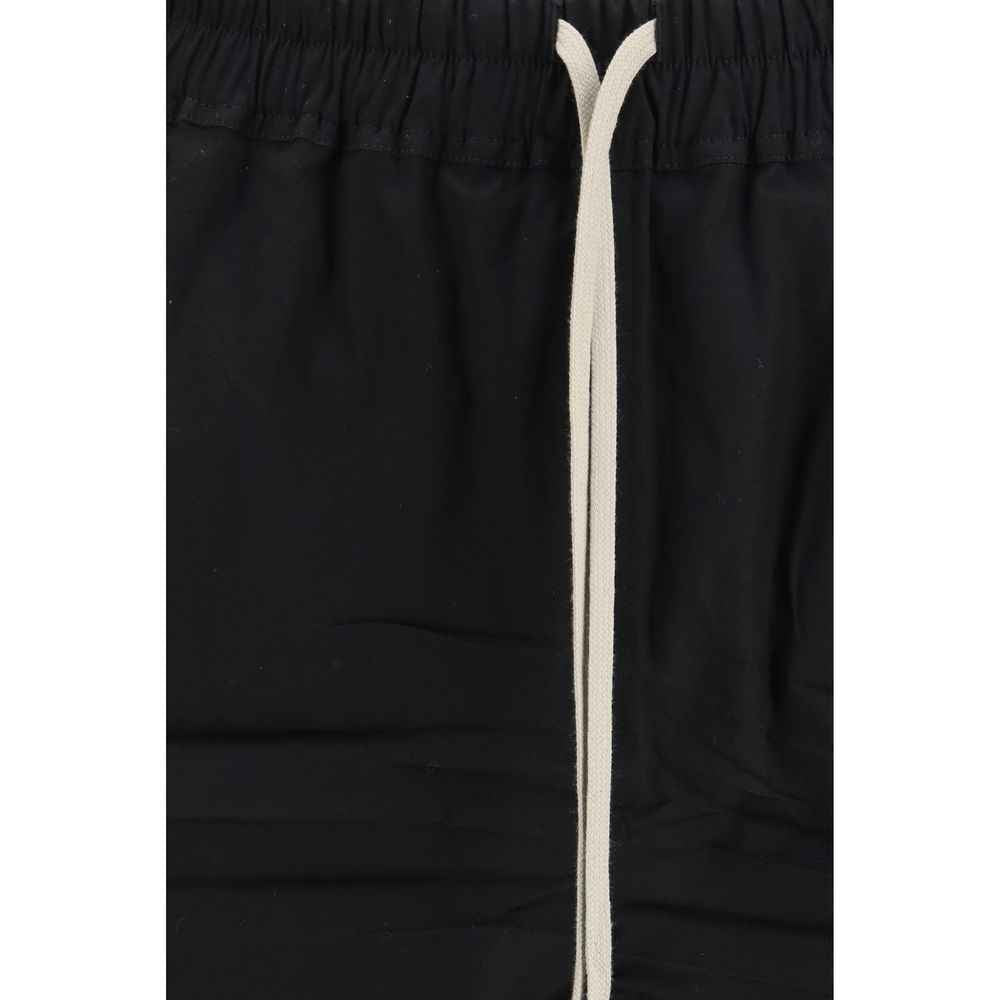 Rick Owens Black Cotton Bermuda Shorts