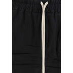 Rick Owens Black Cotton Bermuda Shorts