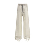 Rick Owens White Cotton Casual Pants