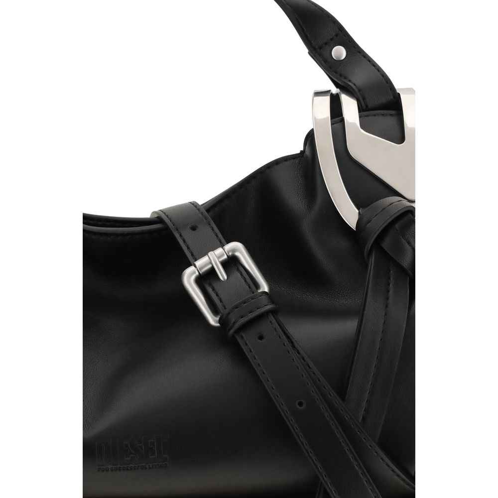 Diesel Black Calf Leather Bos Taurus Handbag