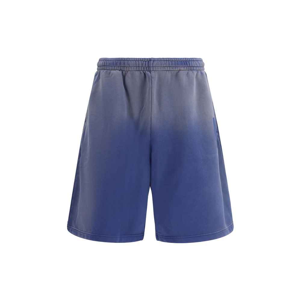 Moschino Blue Cotton Bermuda Shorts