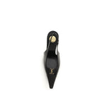 Saint Laurent Black Calf Leather Bos Taurus High Heel Pumps