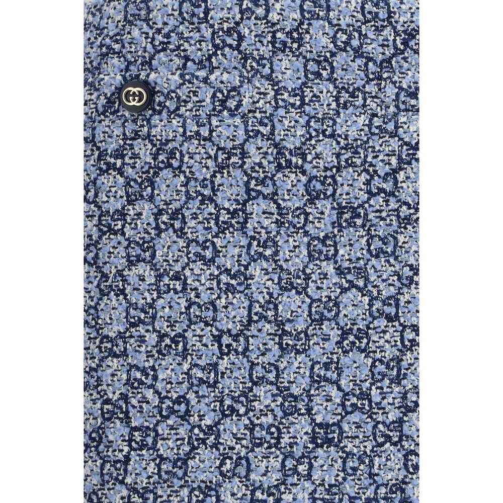 Gucci Blue Cotton Mini Skirt