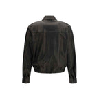 Saint Laurent Black Lamb Ovis Aries Aries Leather Jacket