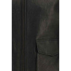 Saint Laurent Black Lamb Ovis Aries Aries Leather Jacket