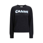 Ganni Gray Wool Oves Aries Sweatshirt