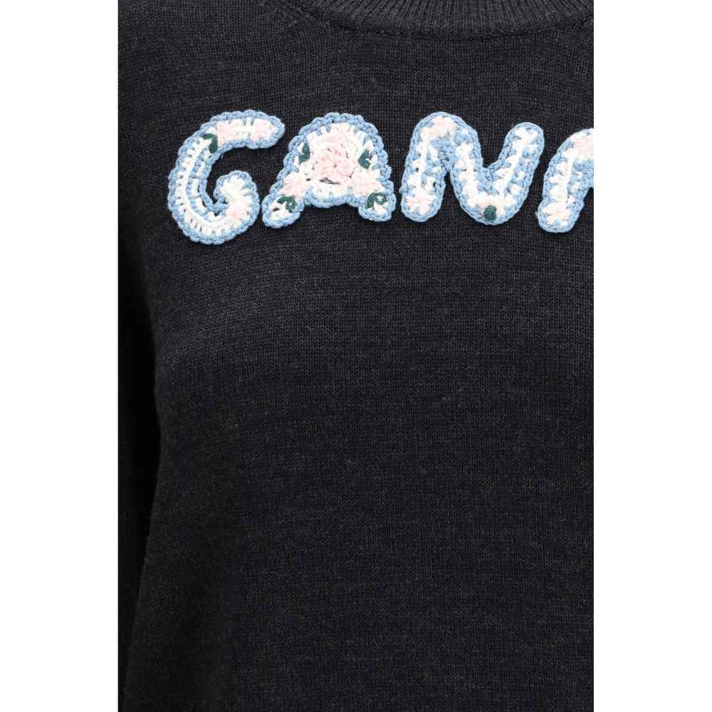 Ganni Gray Wool Oves Aries Sweatshirt