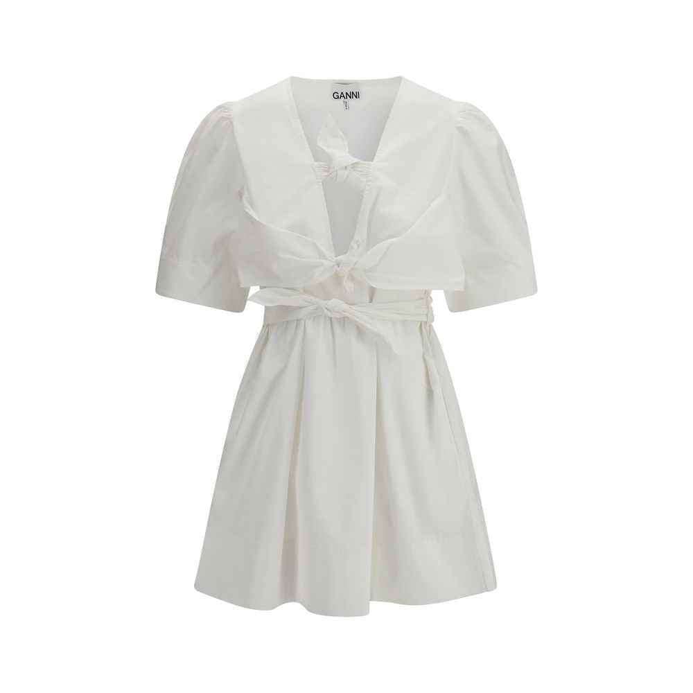 Ganni White Cotton Casual Dress