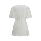Ganni White Cotton Casual Dress