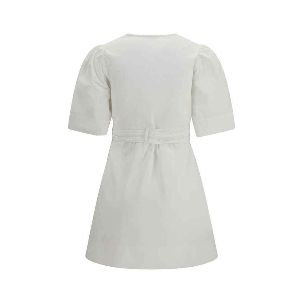 Ganni White Cotton Casual Dress