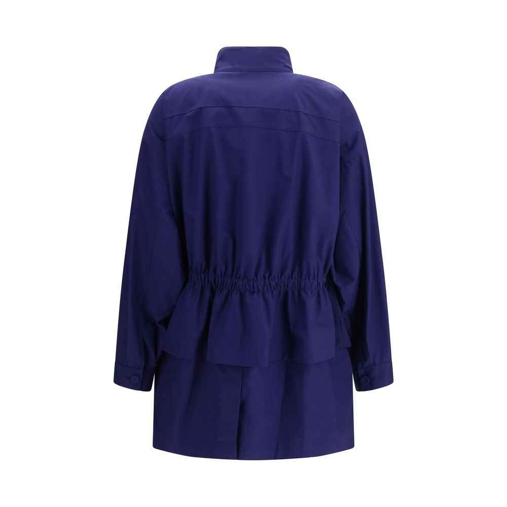 Fendi Blue Cotton Parka