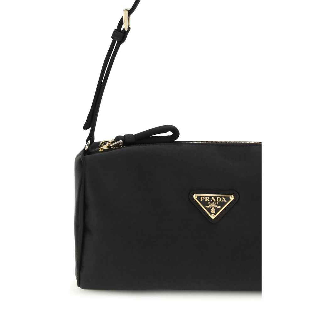 Prada Black Silk Shoulder Bag