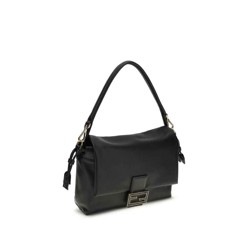 Fendi Black Calf Leather Bos Taurus Shoulder Bag