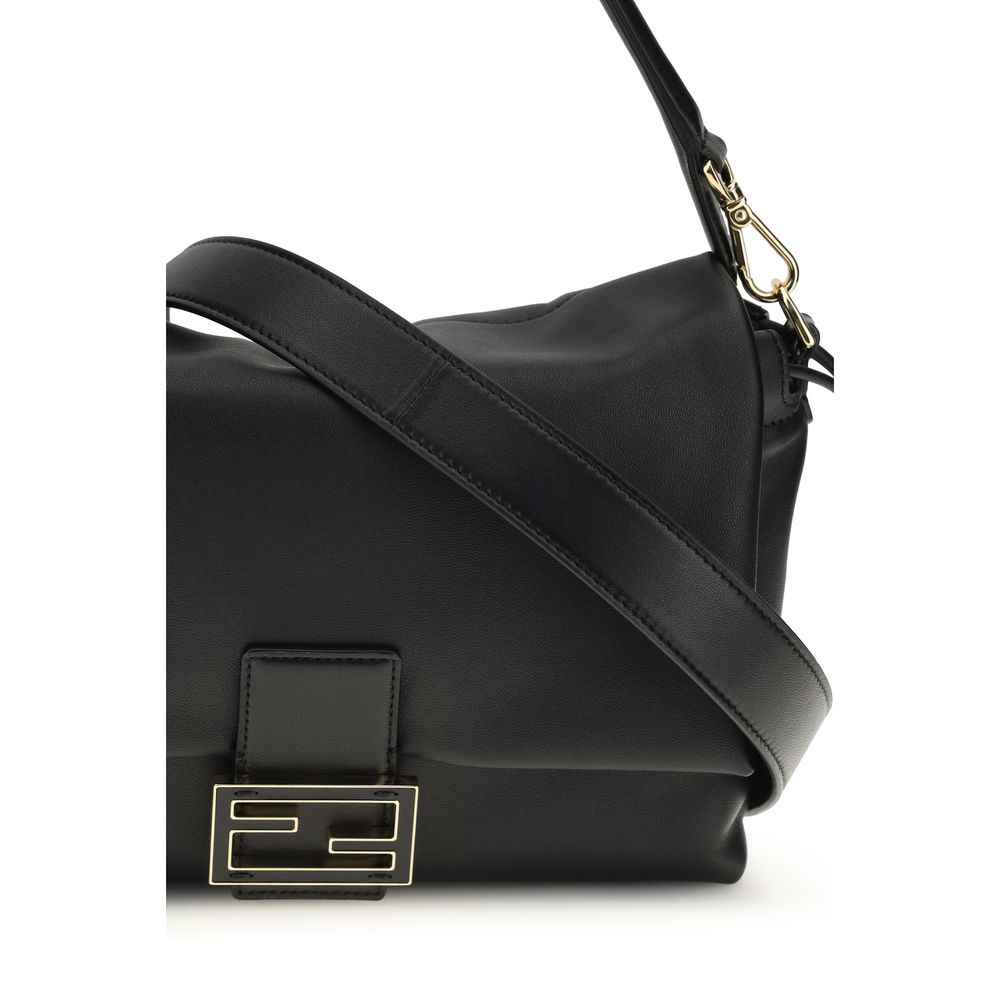 Fendi Black Calf Leather Bos Taurus Shoulder Bag
