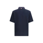 Thom Browne Blue Cotton Polo Shirt