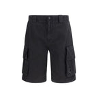 C.P. Company Black Cotton Bermuda Shorts