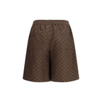 Gucci Brown Linen Bermuda Shorts