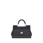 Dolce & Gabbana Black Calf Leather Bos Taurus Handbag