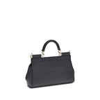 Dolce & Gabbana Black Calf Leather Bos Taurus Handbag