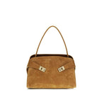 Ferragamo Beige Goatskin Shoulder Bag