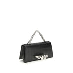 Alexander McQueen Black Calf Leather Bos Taurus Shoulder Bag