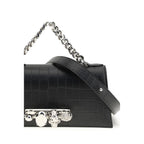 Alexander McQueen Black Calf Leather Bos Taurus Shoulder Bag