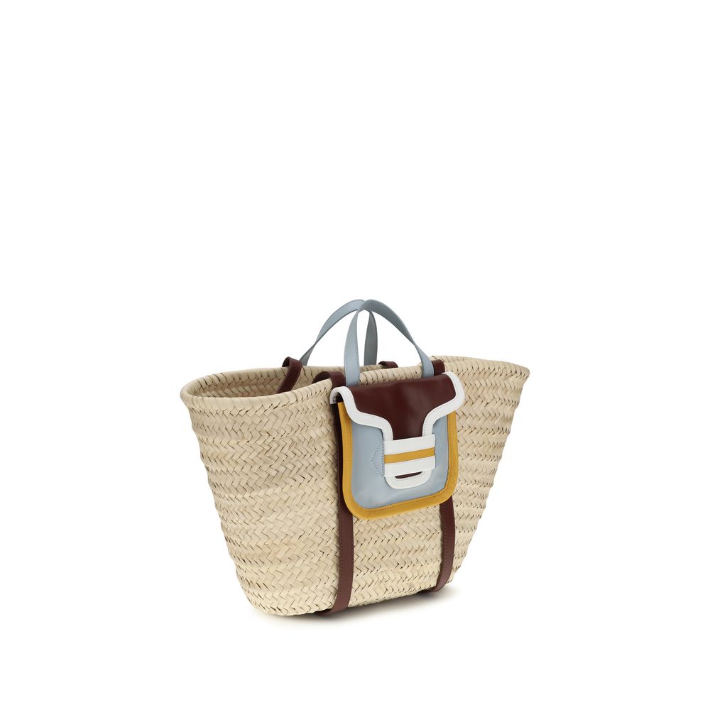 Pierre Hardy Beige Raffia Shoulder Bag