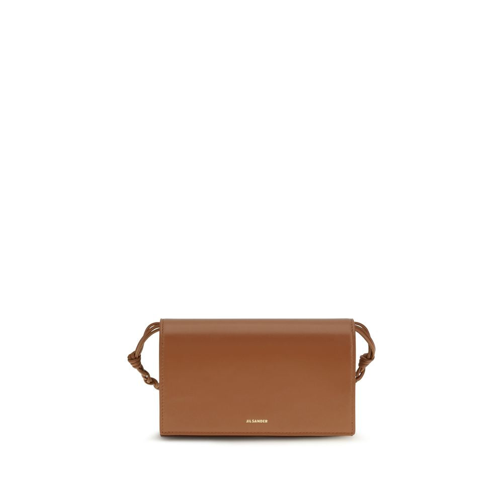 Jil Sander Brown Calf Leather Bos Taurus Wallet