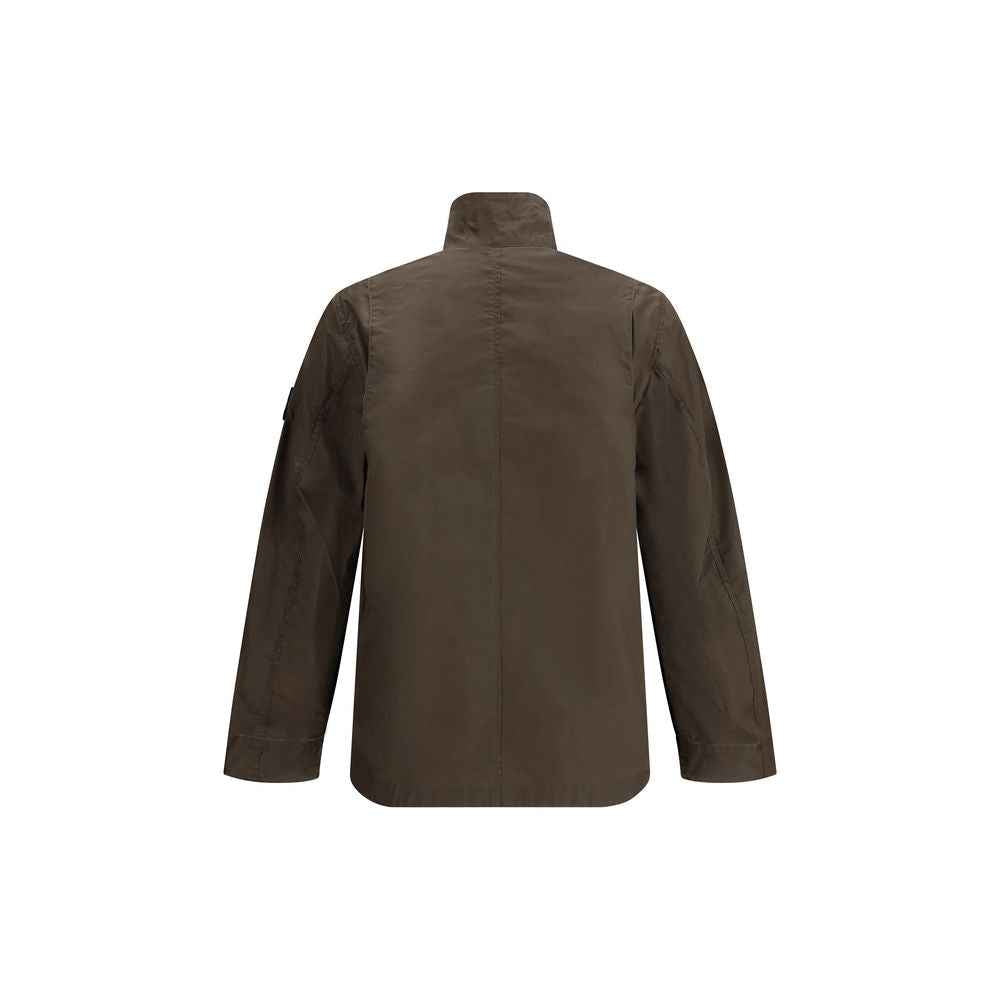 Stone Island Brown Polyester Rain Coat