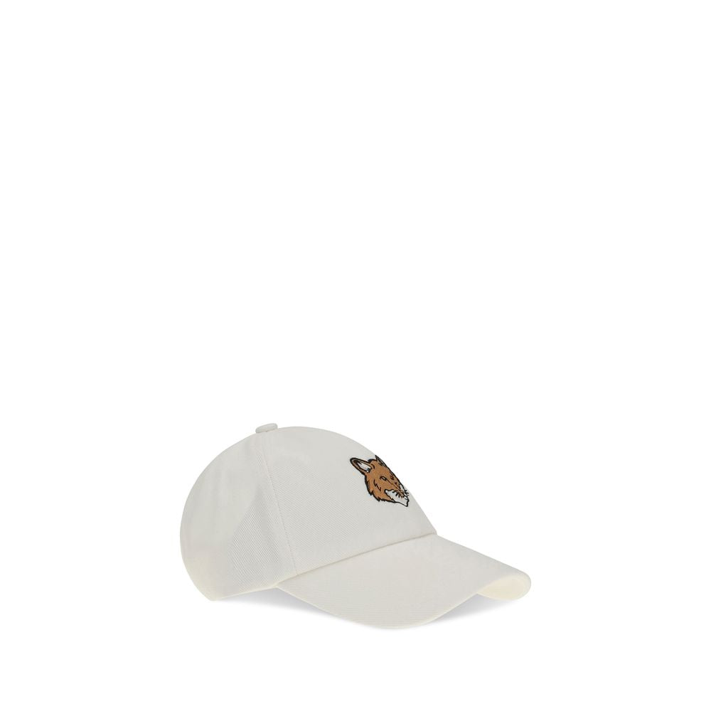 Maison Kitsuné White Cotton Cap (Baseball Hat)