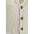 Brunello Cucinelli Beige Cotton Cardigan