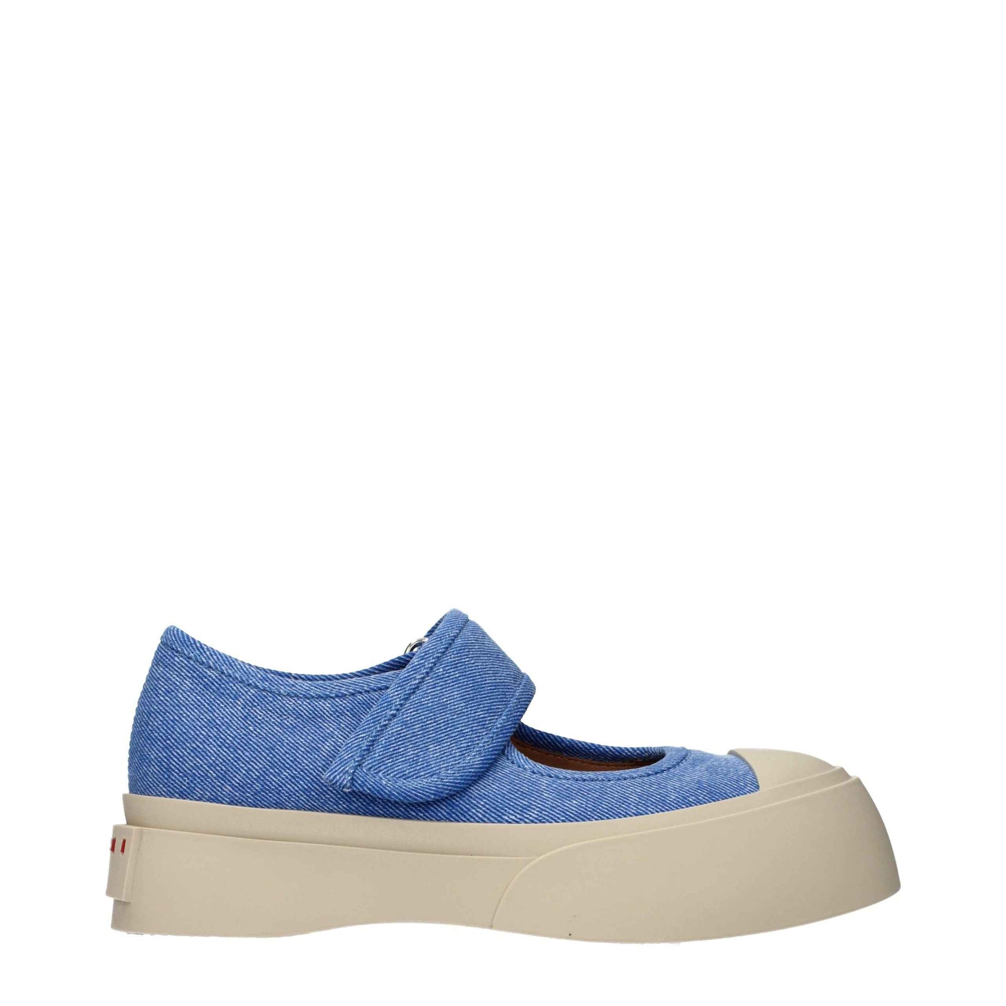 Marni Blue Fabric Low Top Sneakers