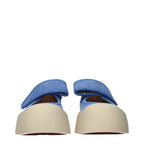 Marni Blue Fabric Low Top Sneakers