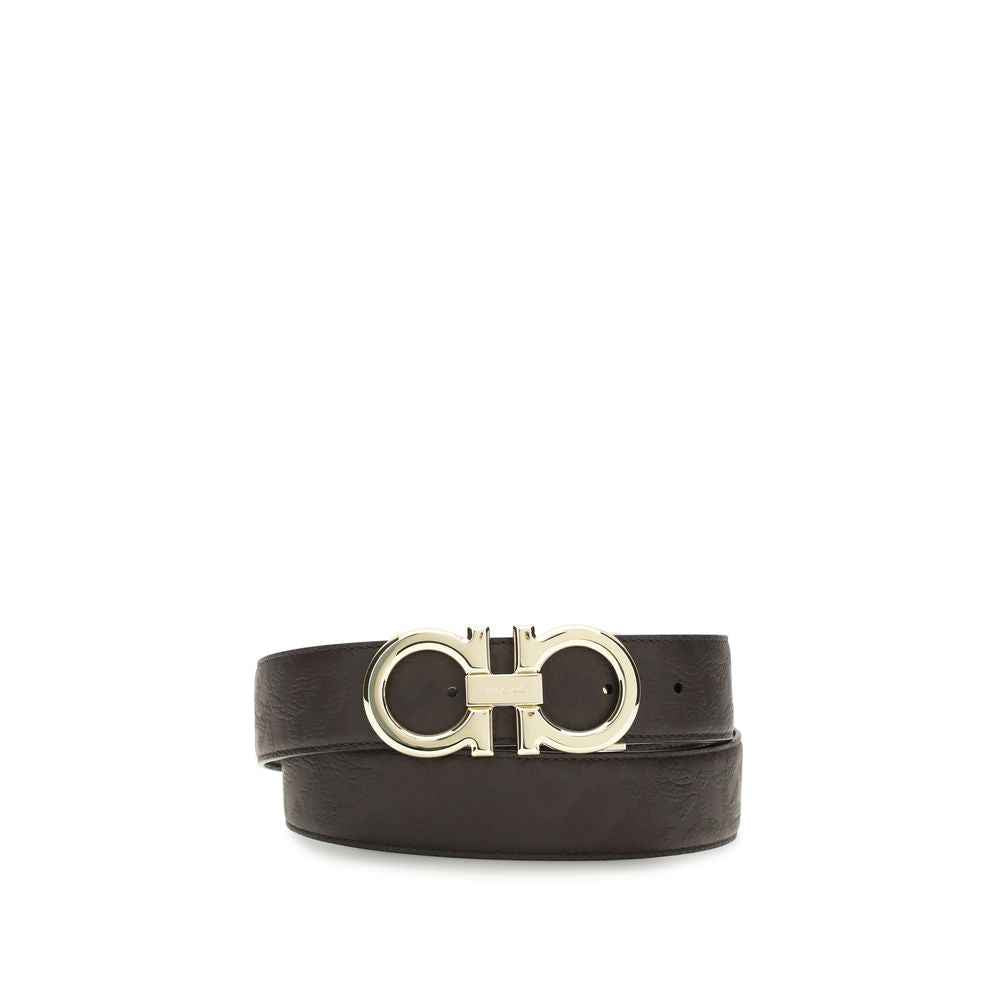 Ferragamo Brown Calf Leather Bos Taurus Regular Belt