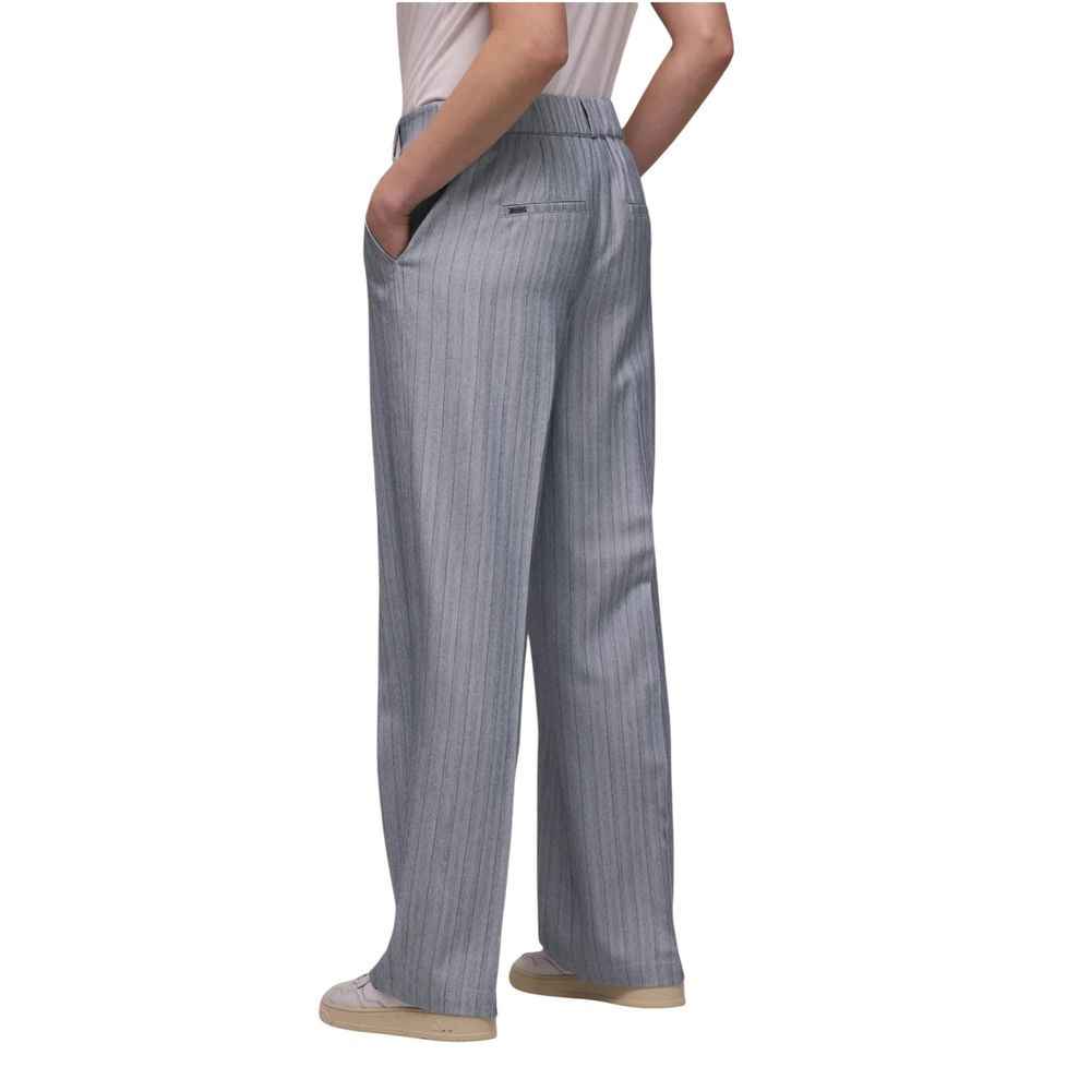 Street One Blue Polyester Casual Pants