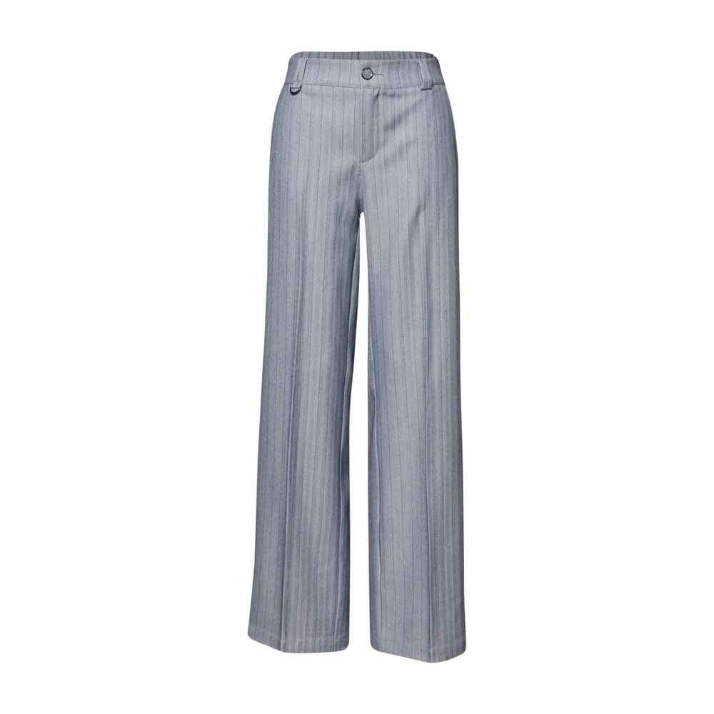 Street One Blue Polyester Casual Pants