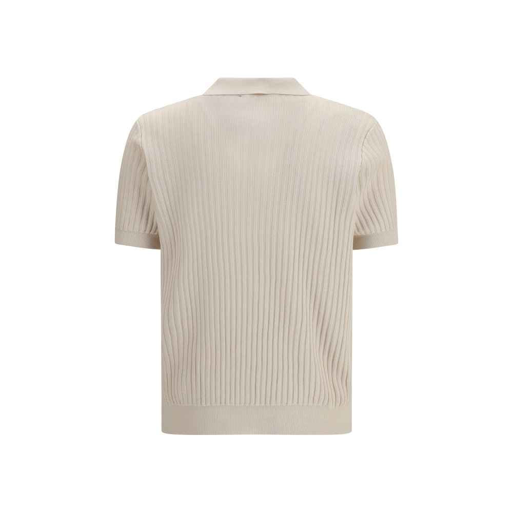 Roberto Collina Beige Cotton Polo Shirt