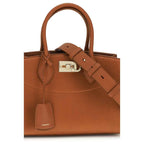Ferragamo Brown Calf Leather Bos Taurus Handbag