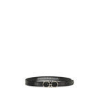 Ferragamo Black Calf Leather Bos Taurus Regular Belt