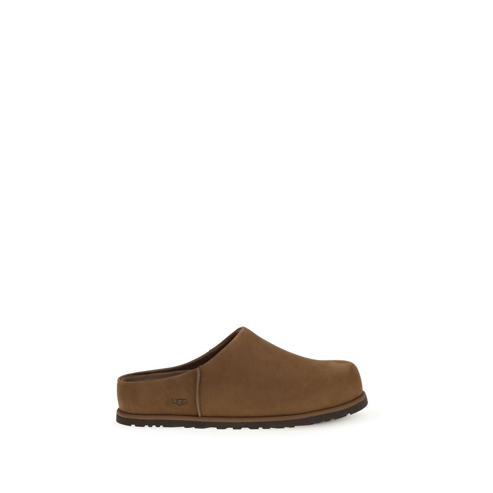 UGG Brown Calf Leather Bos Taurus Mules