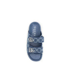 Gucci Blue Cotton Flat Sandals