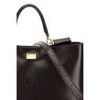 Dolce & Gabbana Brown Calf Leather Bos Taurus Handbag