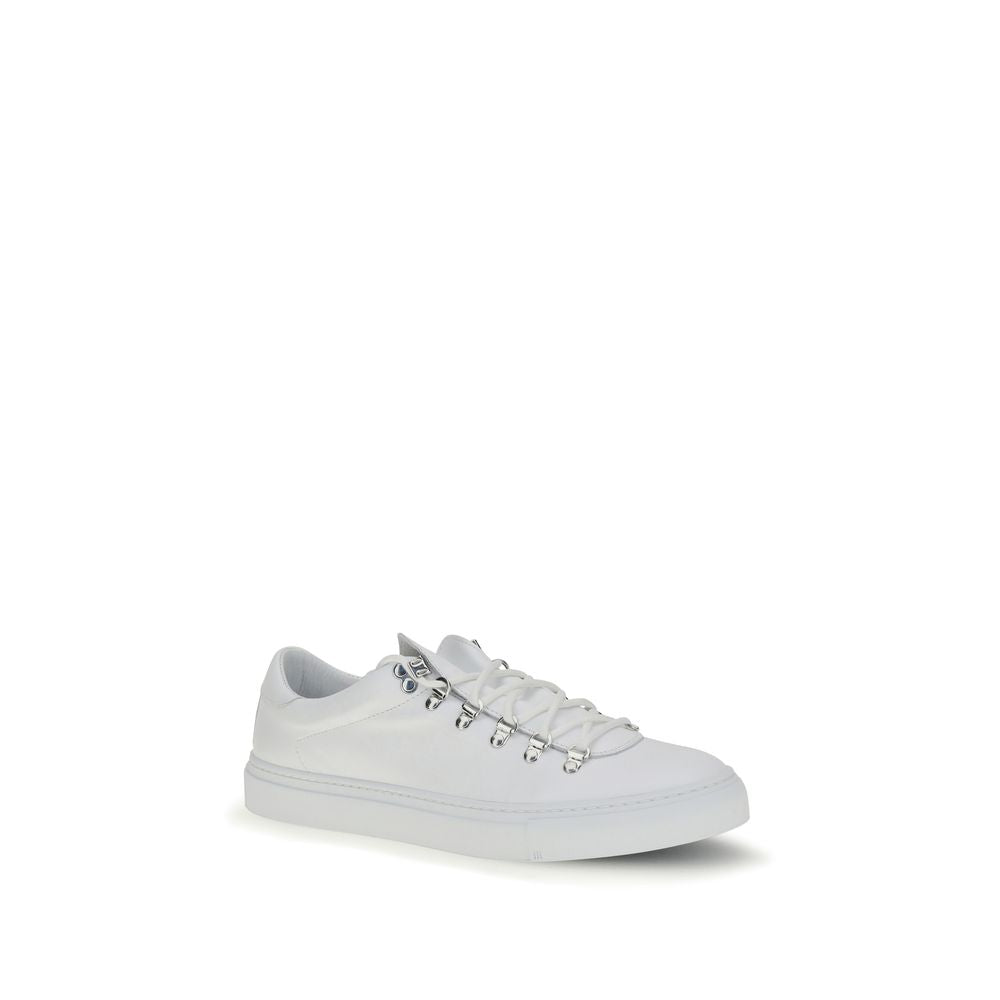 Diemme White Calf Leather Bos Taurus Athletic Sneakers