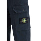 Stone Island Blue Cotton Cargo Pants