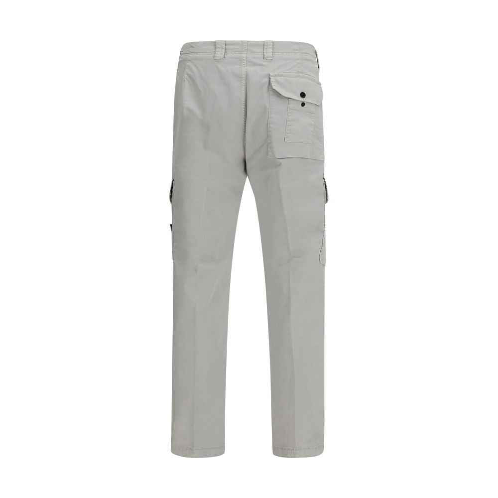 Stone Island Gray Cotton Cargo Pants