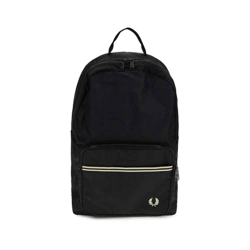 Fred Perry Black Nylon Backpack